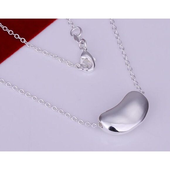 Mini Bean Sterling Silver Earring & Necklace Set - stamped 925 - Picture 4 of 6